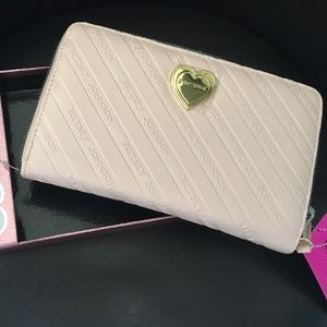 Betsey Johnson Wallet with Gold Heart Accent